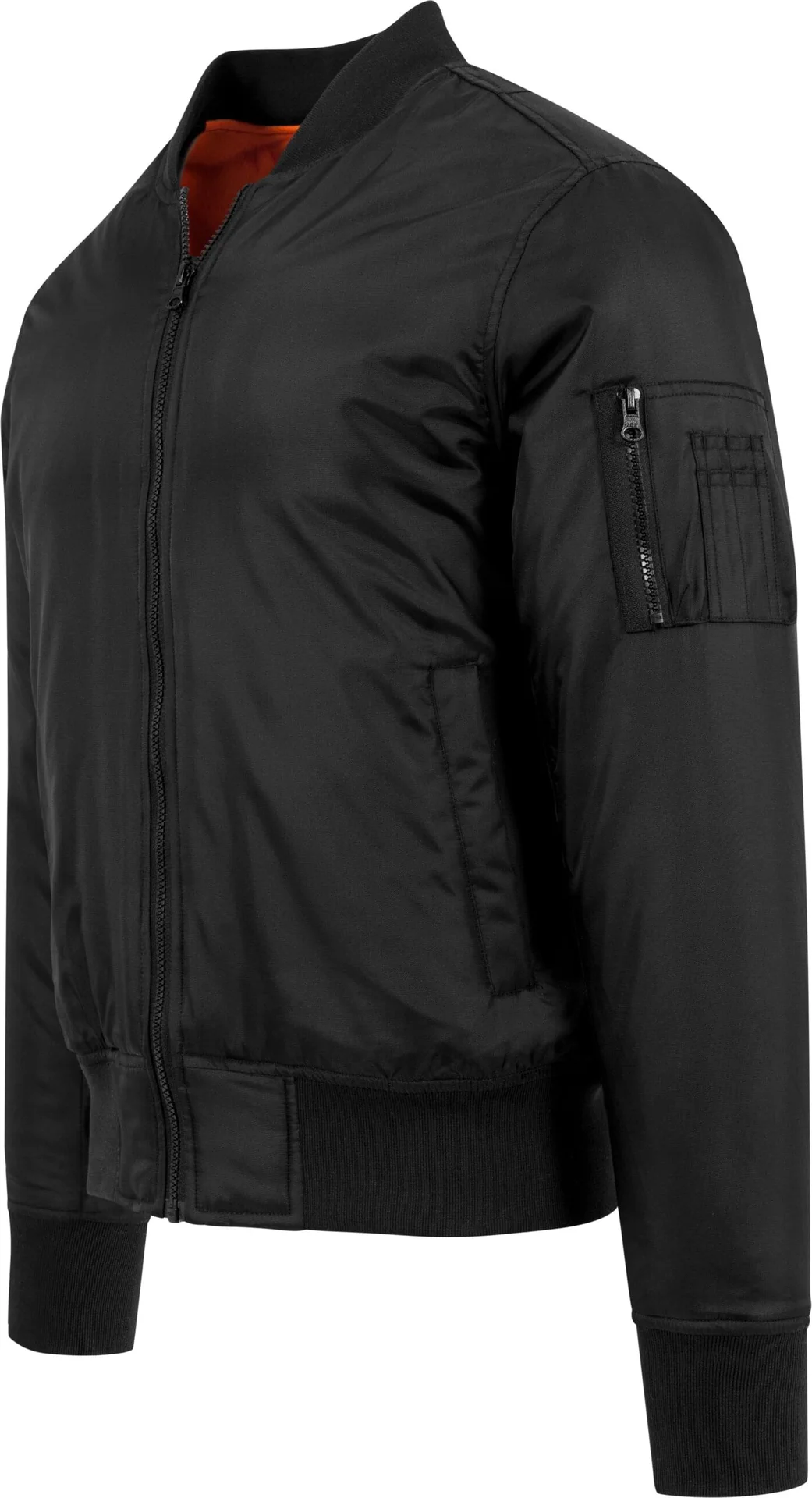 BYB-BY030-bomber-jacket-black-left-5 Build Your Brand Bomber Jacket