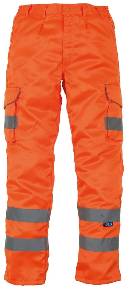 YOKO High Visibility Cargo Trousers with Knee Pad Pockets