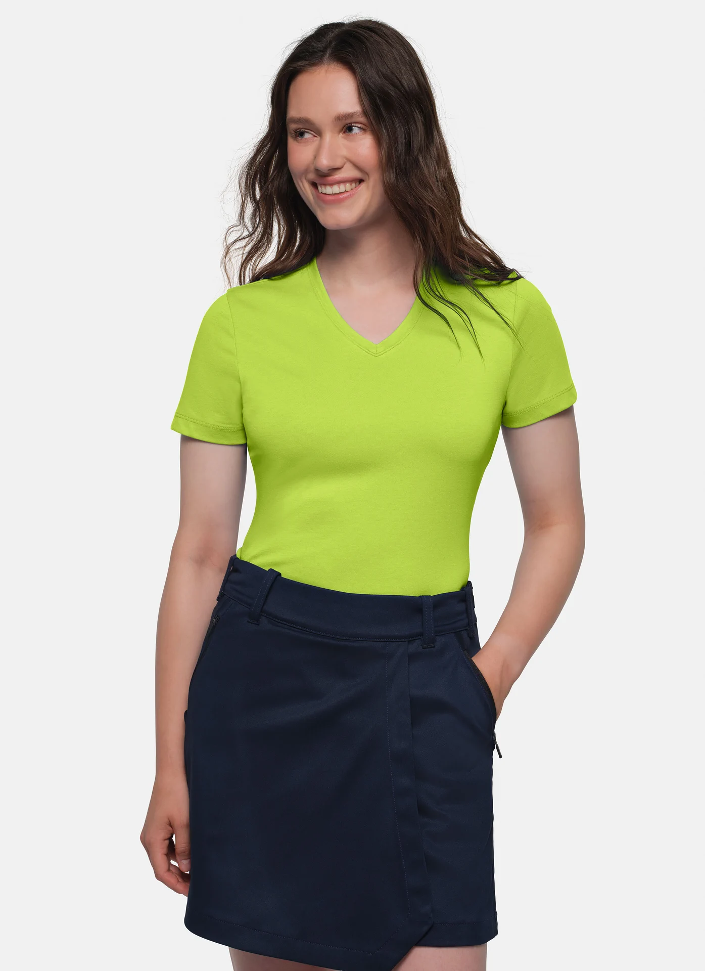 HAKRO Damen-V-Shirt 169 Cotton-Tec