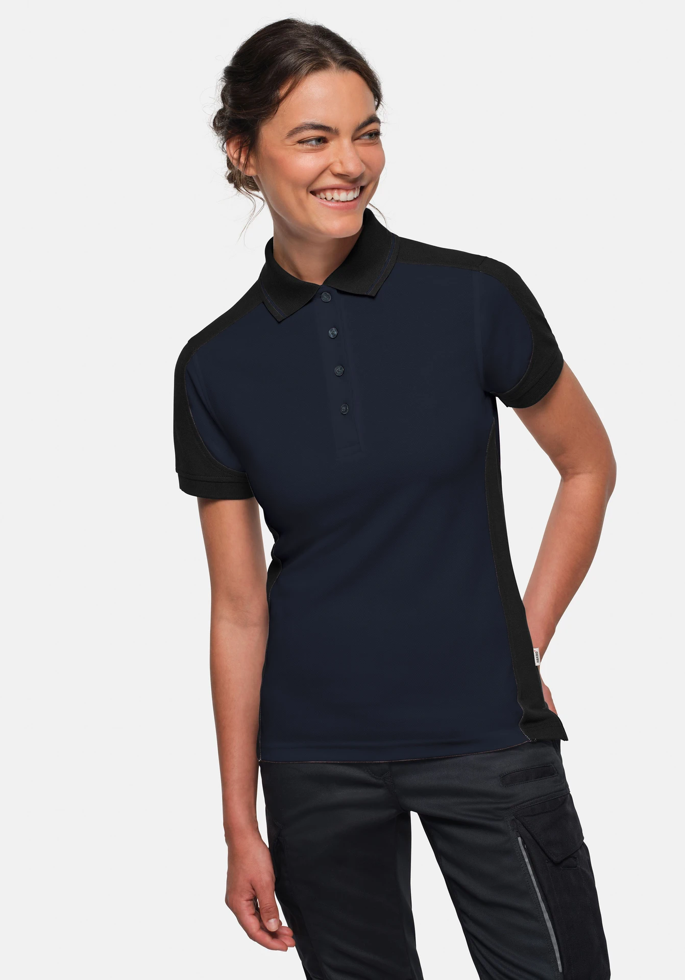 HAKRO Damen Poloshirt 339 Contrast MIKRALINAR® ECO