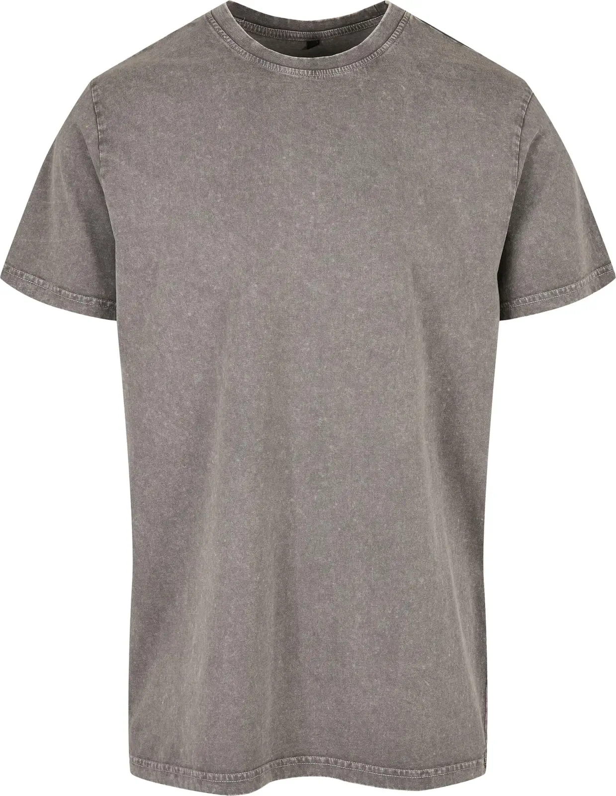 BYB-BY190-acid-washed-round-neck-t-shirt-asphalt-front-4 Build Your Brand Acid Washed Round Neck Tee