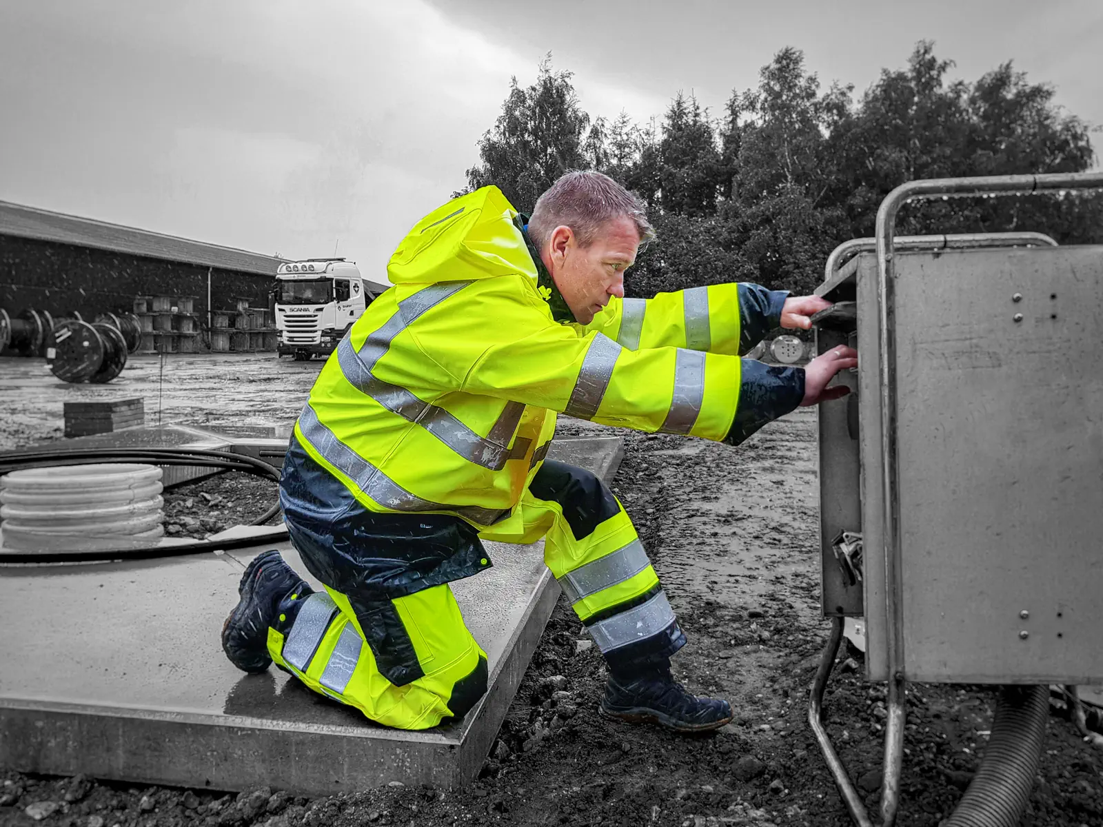 Lyngsøe FR-LR6022 Flammhemmende Hi-Vis Regenhose