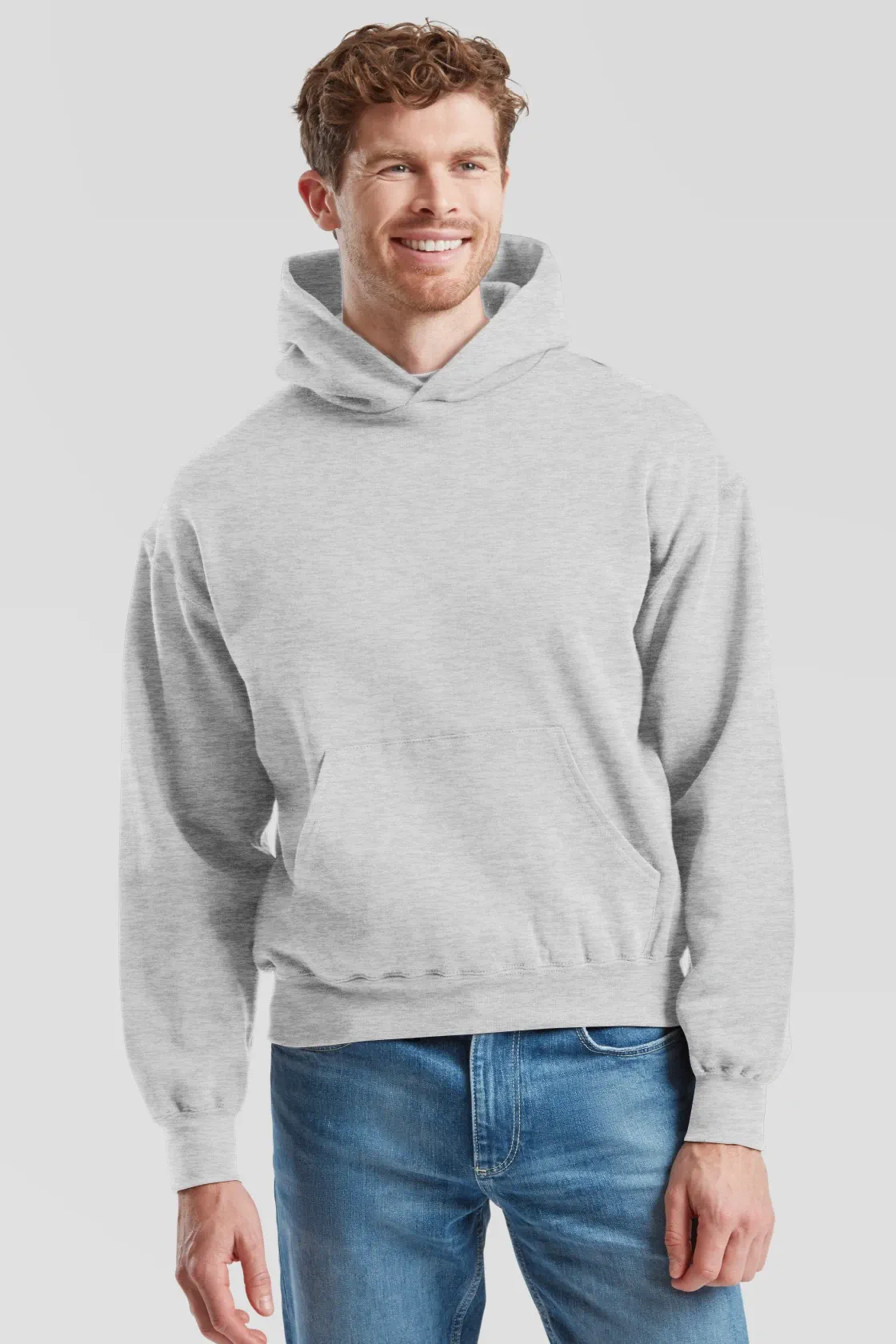 fruit-of-the-loom-62-278-0-supercotton-hooded-sweatshirt-athleticheather-model-0 F.O.L Supercotton™ Hooded Sweat