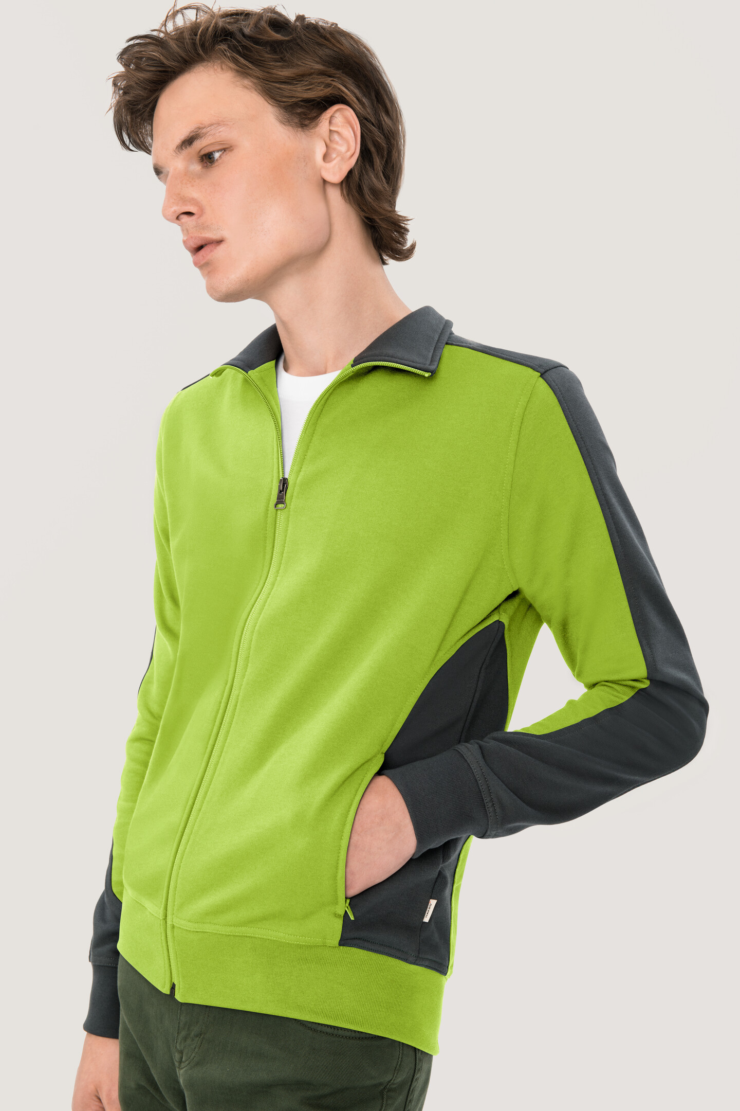 HAKRO Sweatjacke 477 Contrast Mikralinar® HAKRO Sweatjacke 477 Contrast Mikralinar®