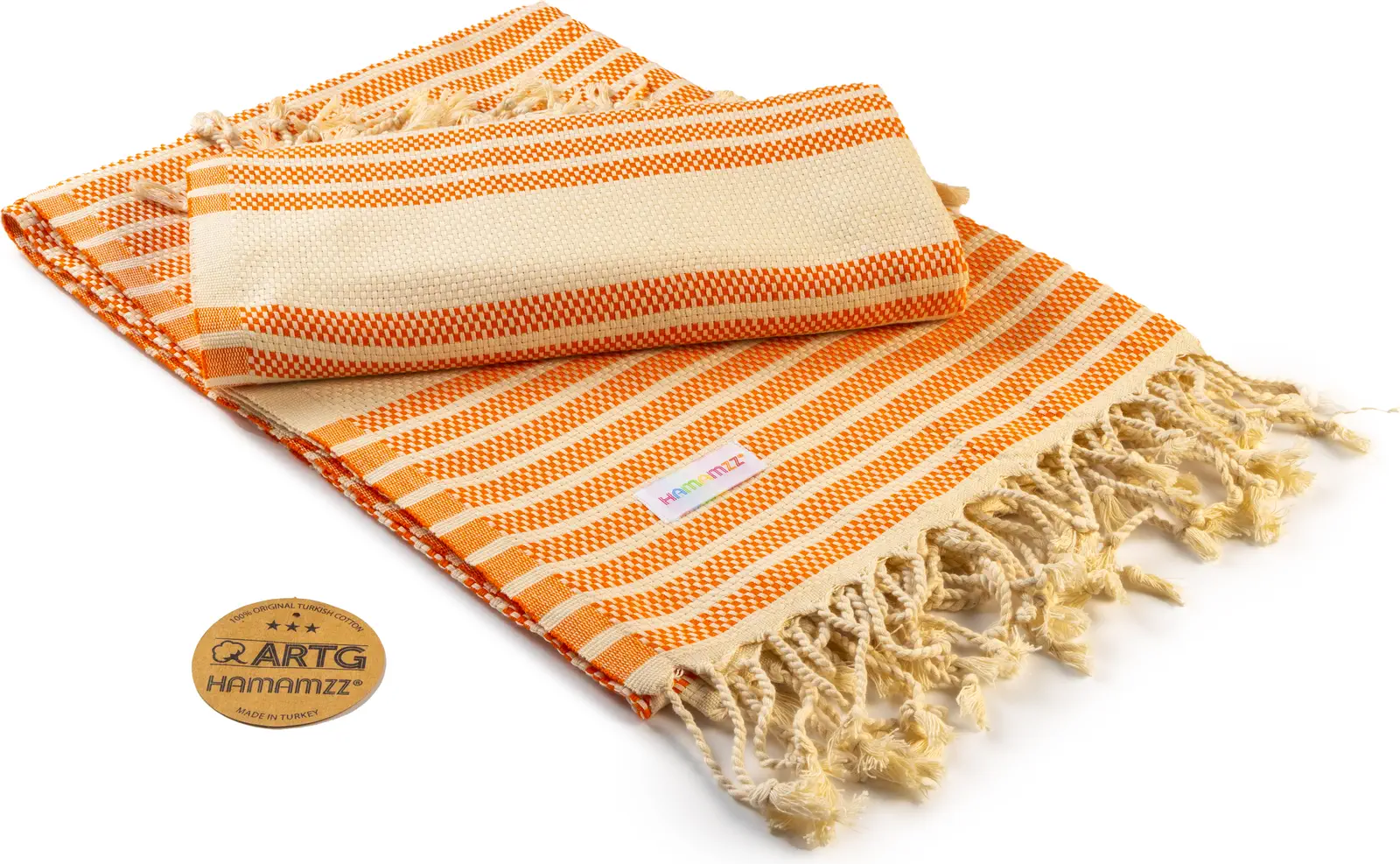 artg-ar055-hamamzz-original-bodrum-deluxe-towel-orange-front-1 ARTG Hamamzz® Original Bodrum DeLuxe Towel