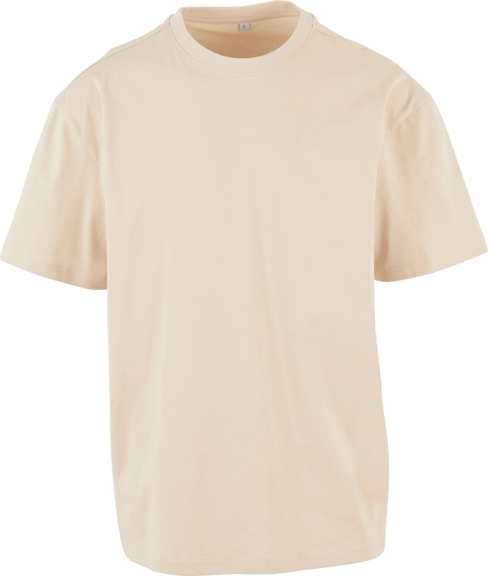 BYB-BY308-cotton-loose-t-shirt-sand-front-4 Build Your Brand Cotton Loose Tee