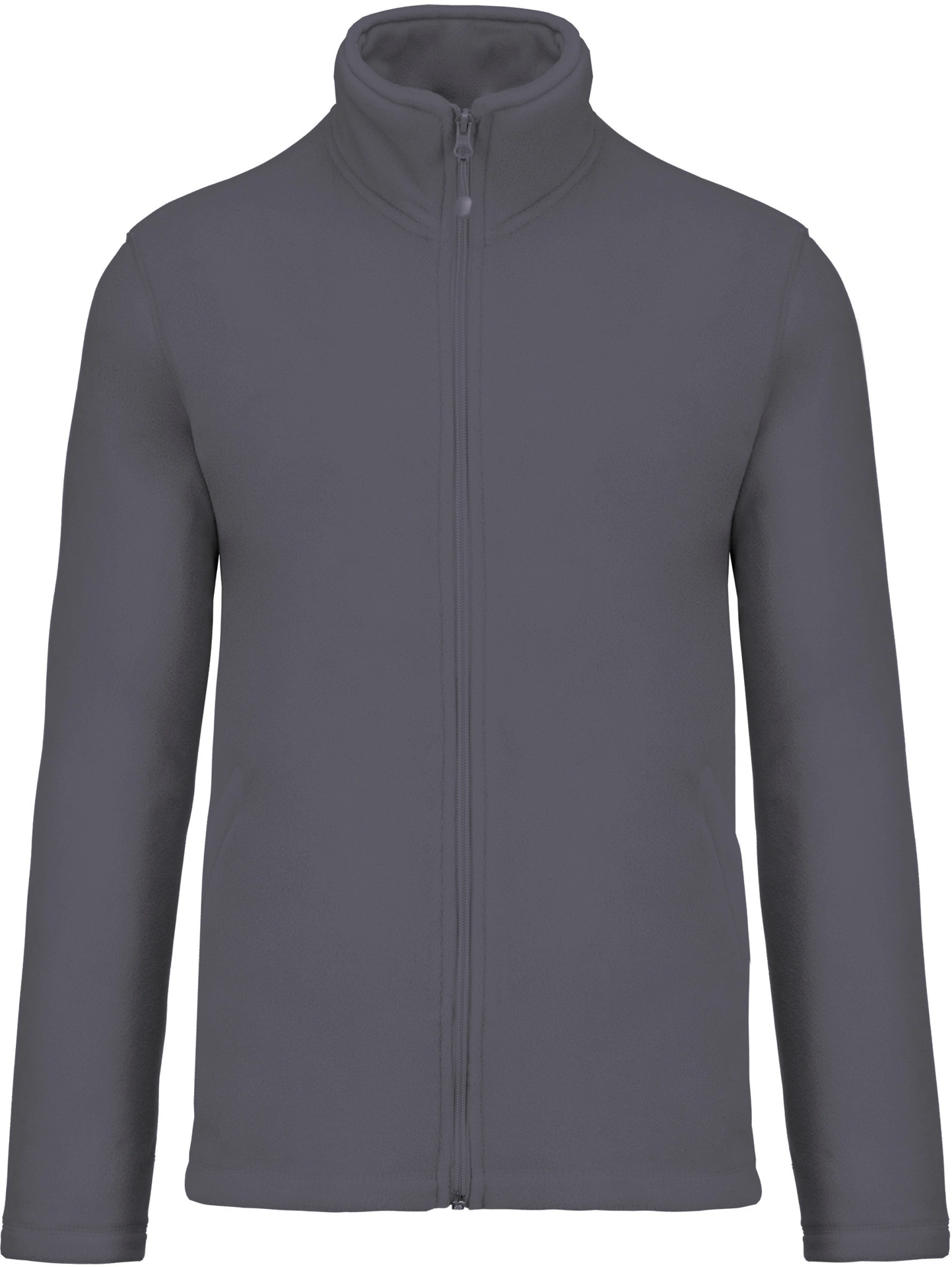 kariban-K911-microfleece-jacke-falco-convoygrey-front-3 Kariban Microfleece Jacke "Falco"