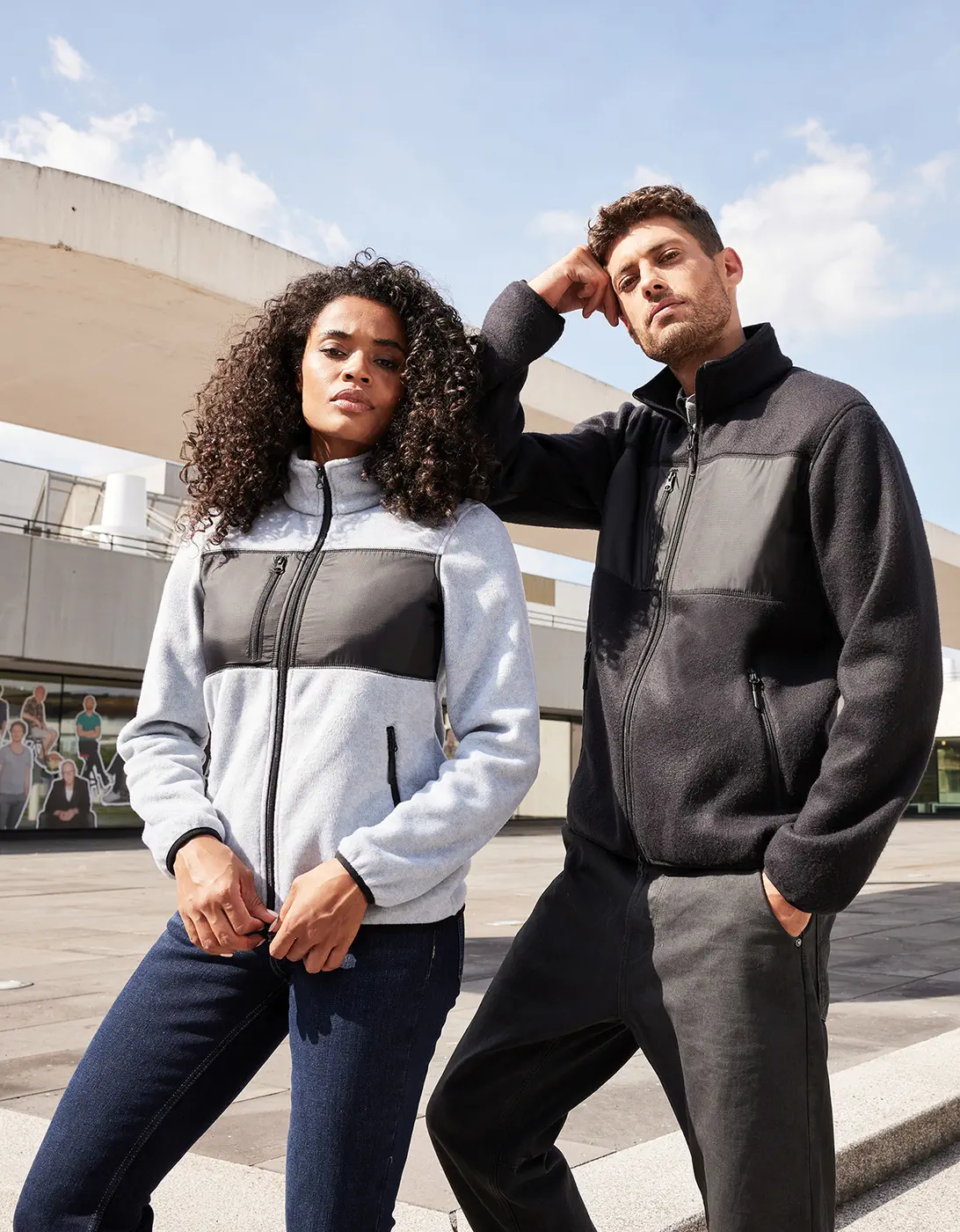 jn1311-ladies-fleece-jacket-model-1 James & Nicholson Ladies´ Fleece Jacket