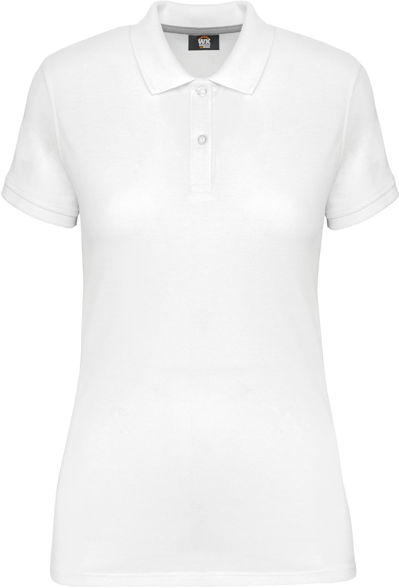 kariban-WK275-schweres-damen-workwear-pique-polo-white-front-3 Kariban Schweres Damen Workwear Piqué Polo