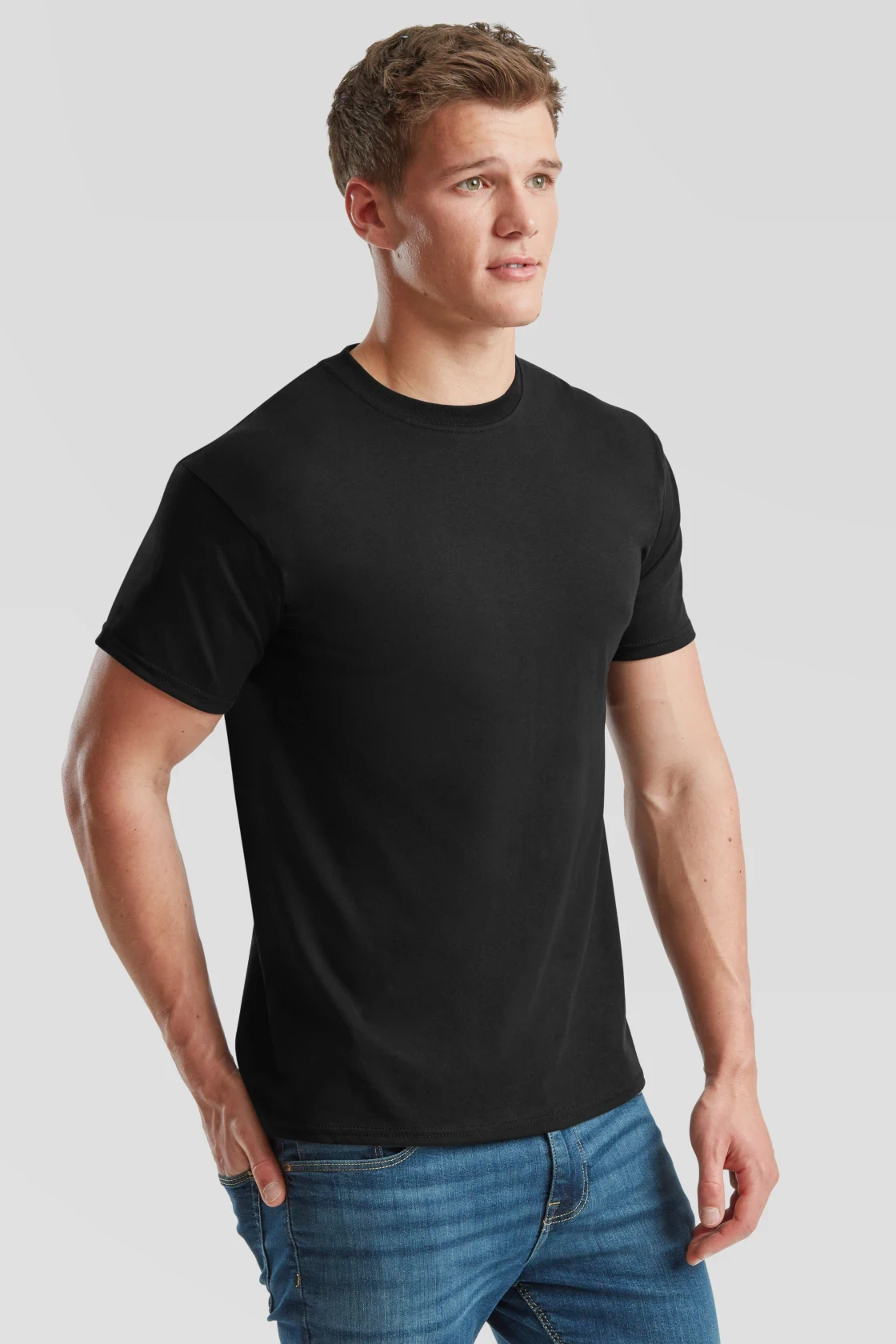 fruit-of-the-loom-61-044-0-super-premium-t-shirt-black-model-1 F.O.L. Super Premium T