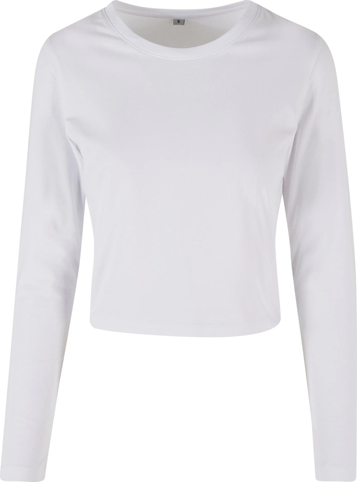 BYB-BY261-ladies-short-longsleeve-t-shirt-white-front-4 Build Your Brand Ladies Short Longsleeve Tee