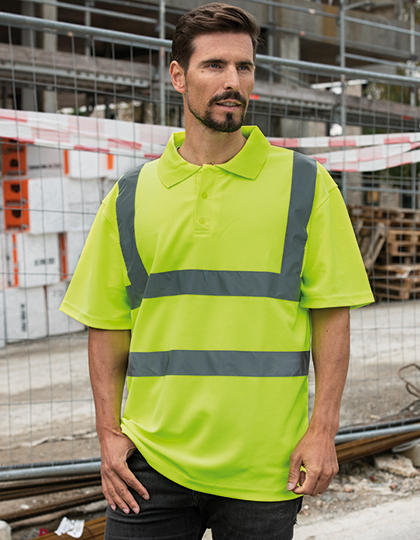 Korntex High-End Polycotton Hi-Vis Polo Shirt Cambridge