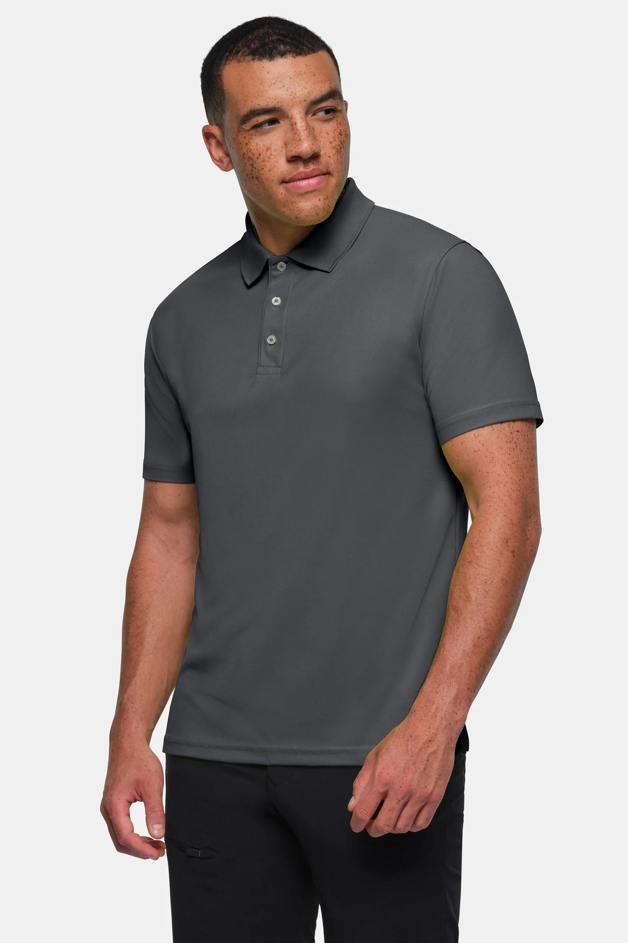 hakro-806-poloshirt-coolmax-anthrazit-model-0 HAKRO Poloshirt 806 Coolmax