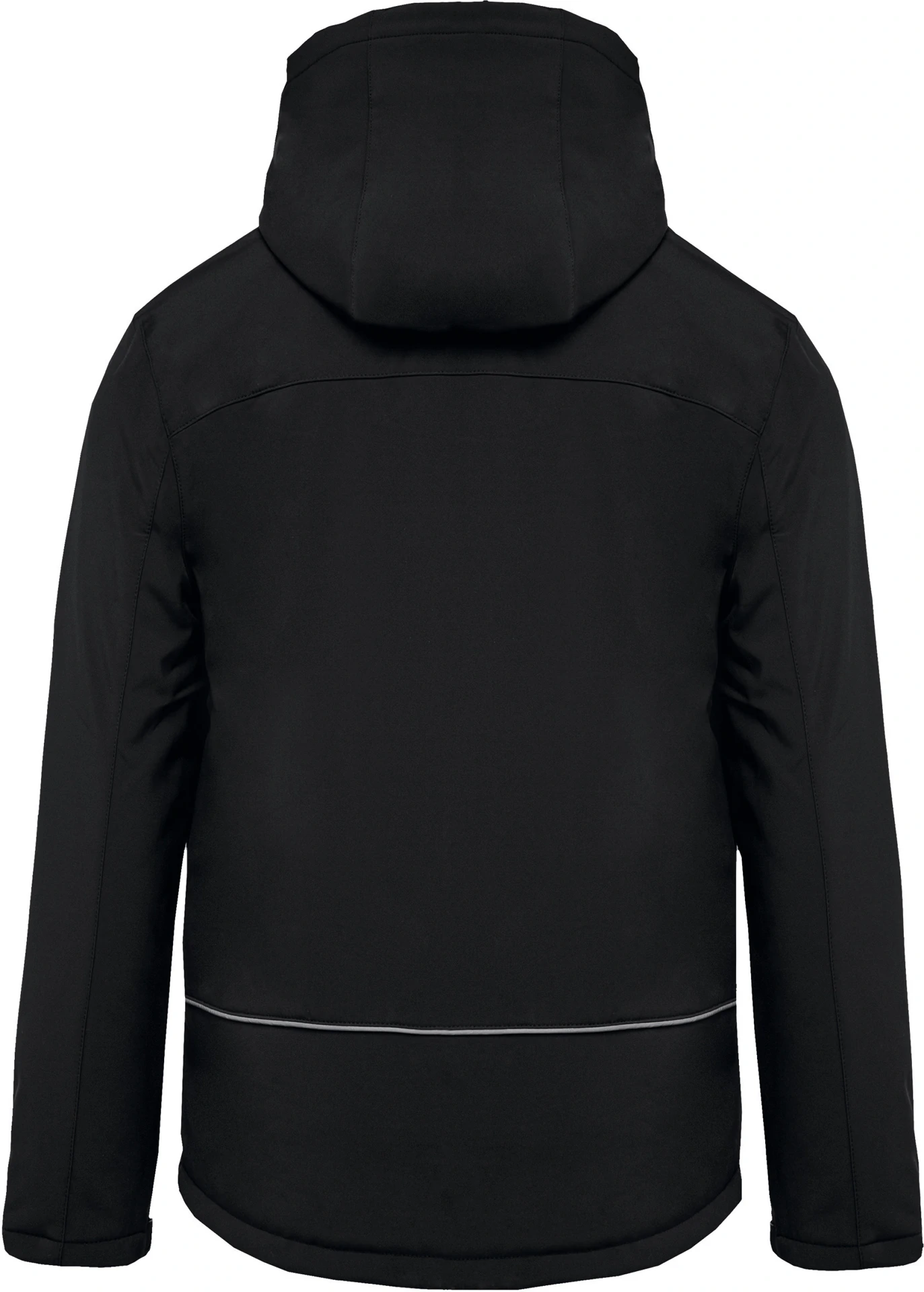 kariban-K650-herren-3-lagen-kapuzen-softshell-parka-black-back-6 Kariban Herren 3-Lagen Kapuzen Softshell Parka