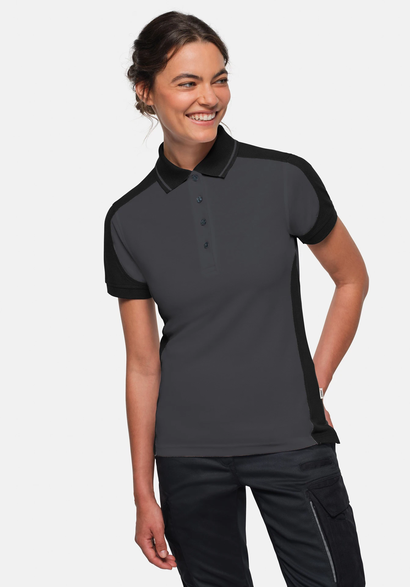 HAKRO Damen Poloshirt 339 Contrast MIKRALINAR® ECO