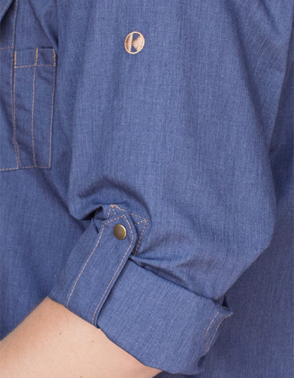 KARLOWSKY Kochhemd Jeans-Style KARLOWSKY Kochhemd Jeans-Style