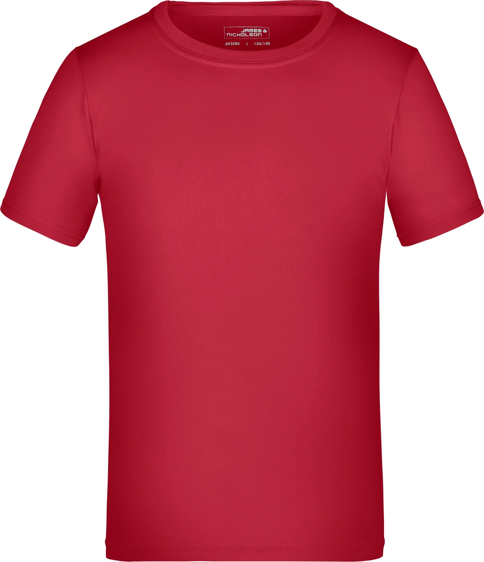 jn358k-active-t-shirt-junior-red-front-3 James & Nicholson Junior Active-T
