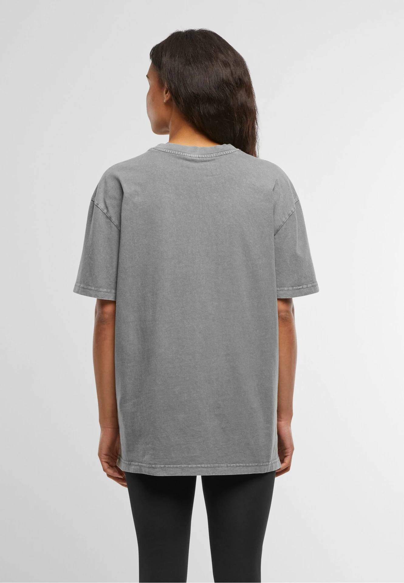 Build Your Brand Ladies Oversized Acid Wash Tee