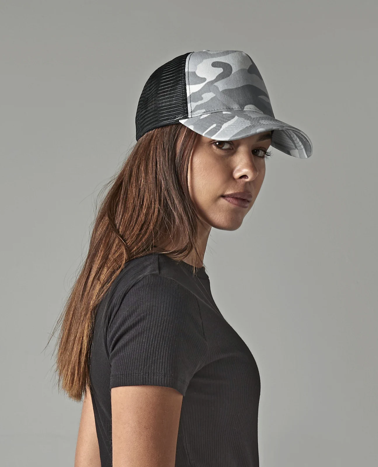 Beechfield Camo Snapback Trucker