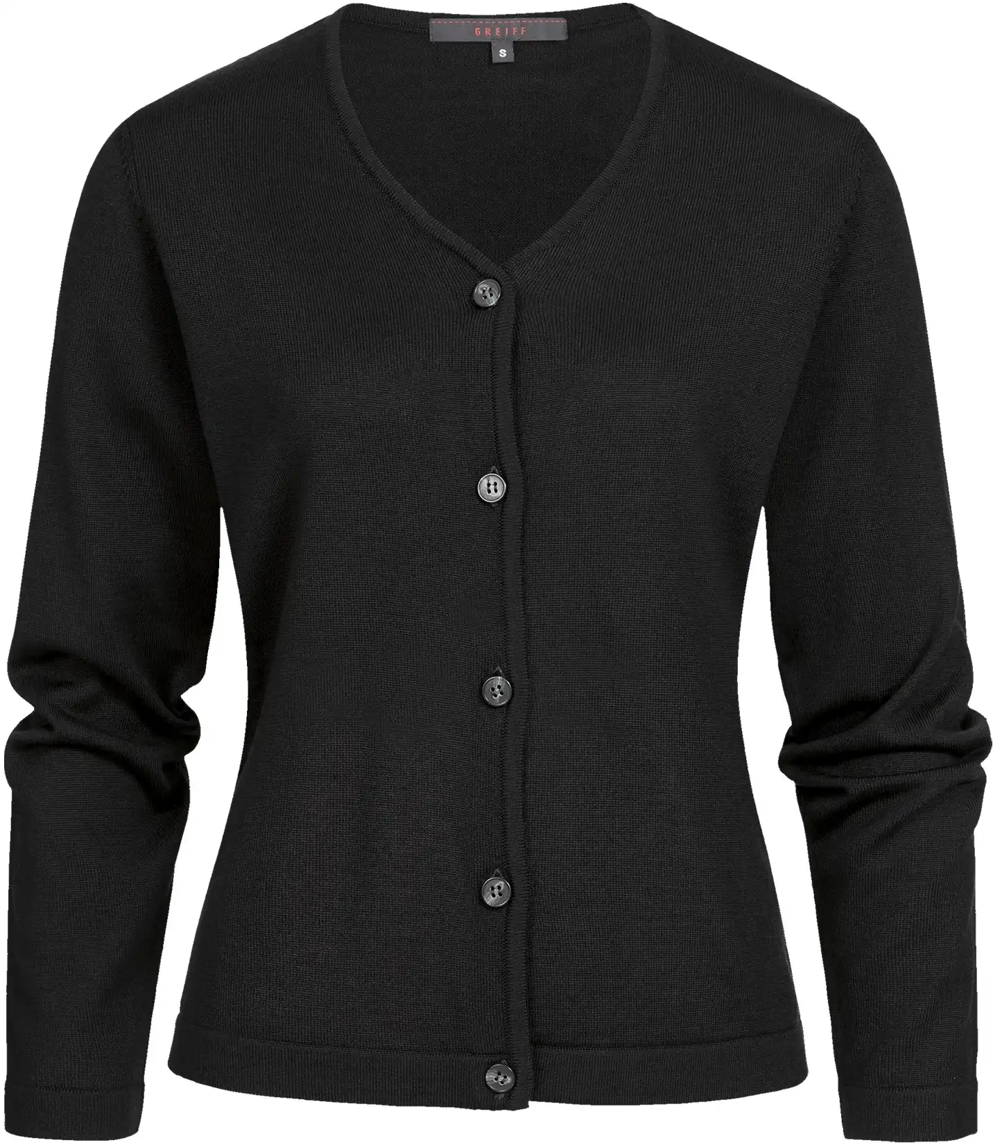 greiff-6053-damen-strickjacke-rf_5050_schwarz-front-2 GREIFF Damen Strickjacke Regular Fit