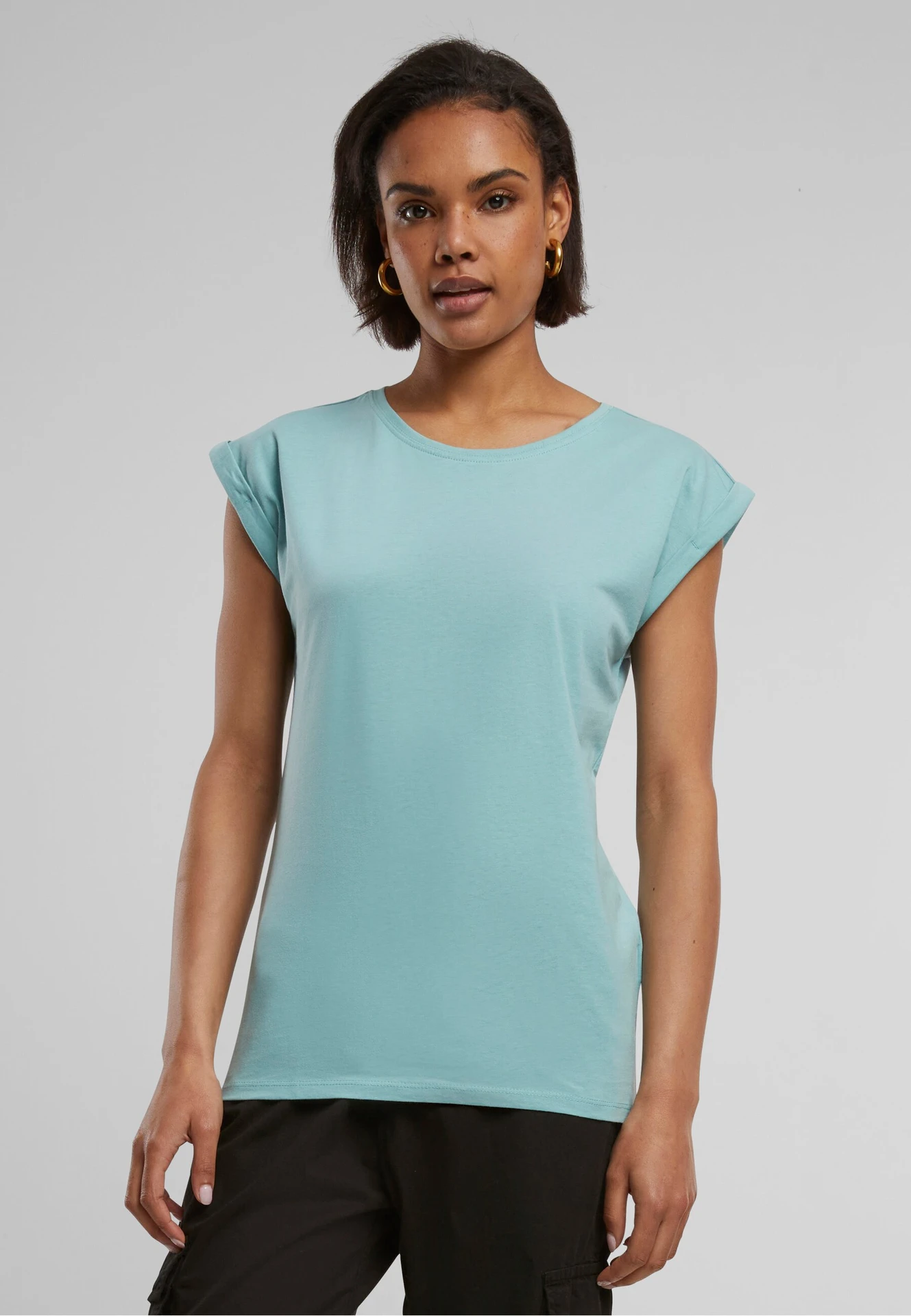 Build Your Brand Ladies Extended Shoulder Tee