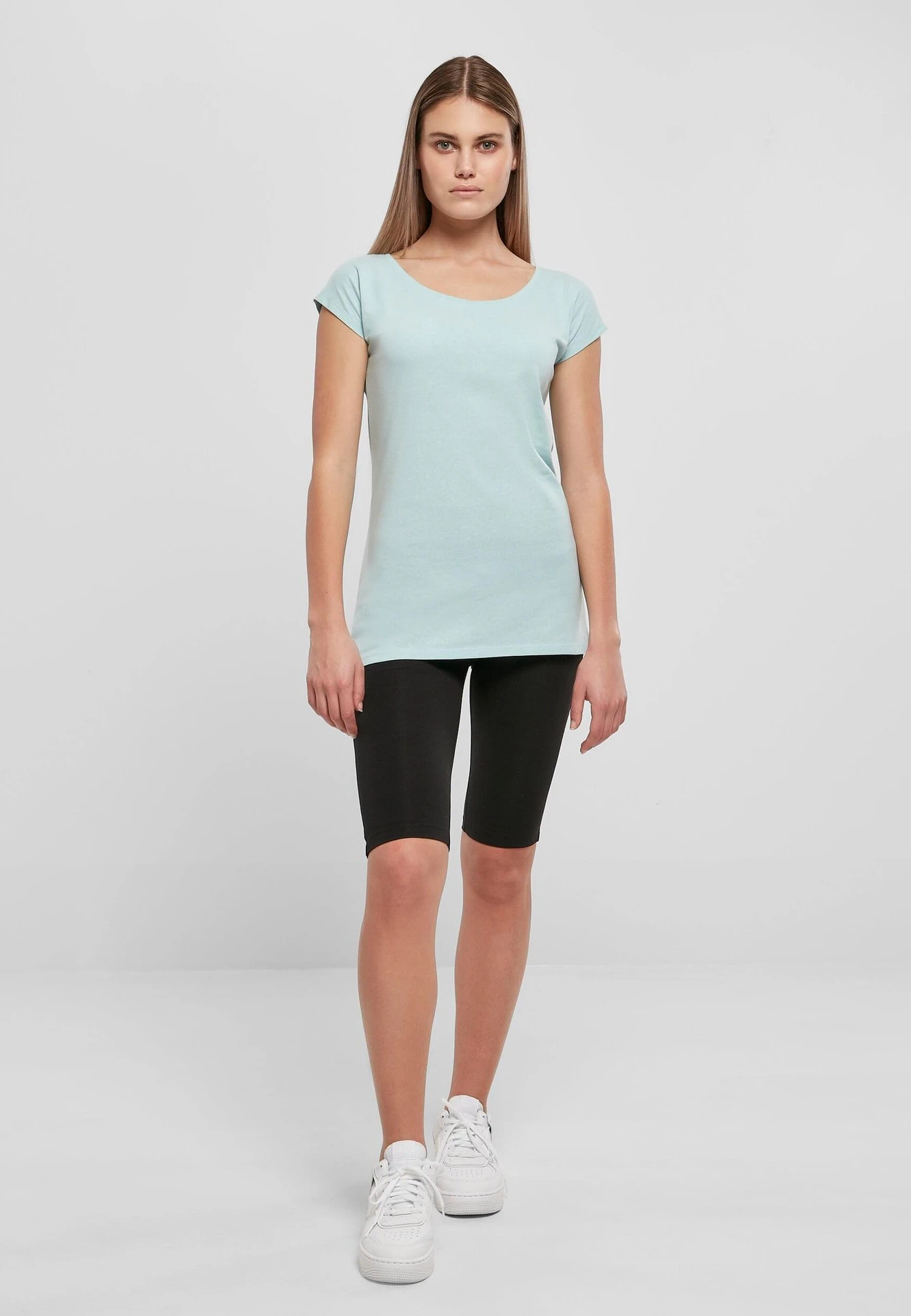 Build Your Brand Ladies Wide Neck Tee