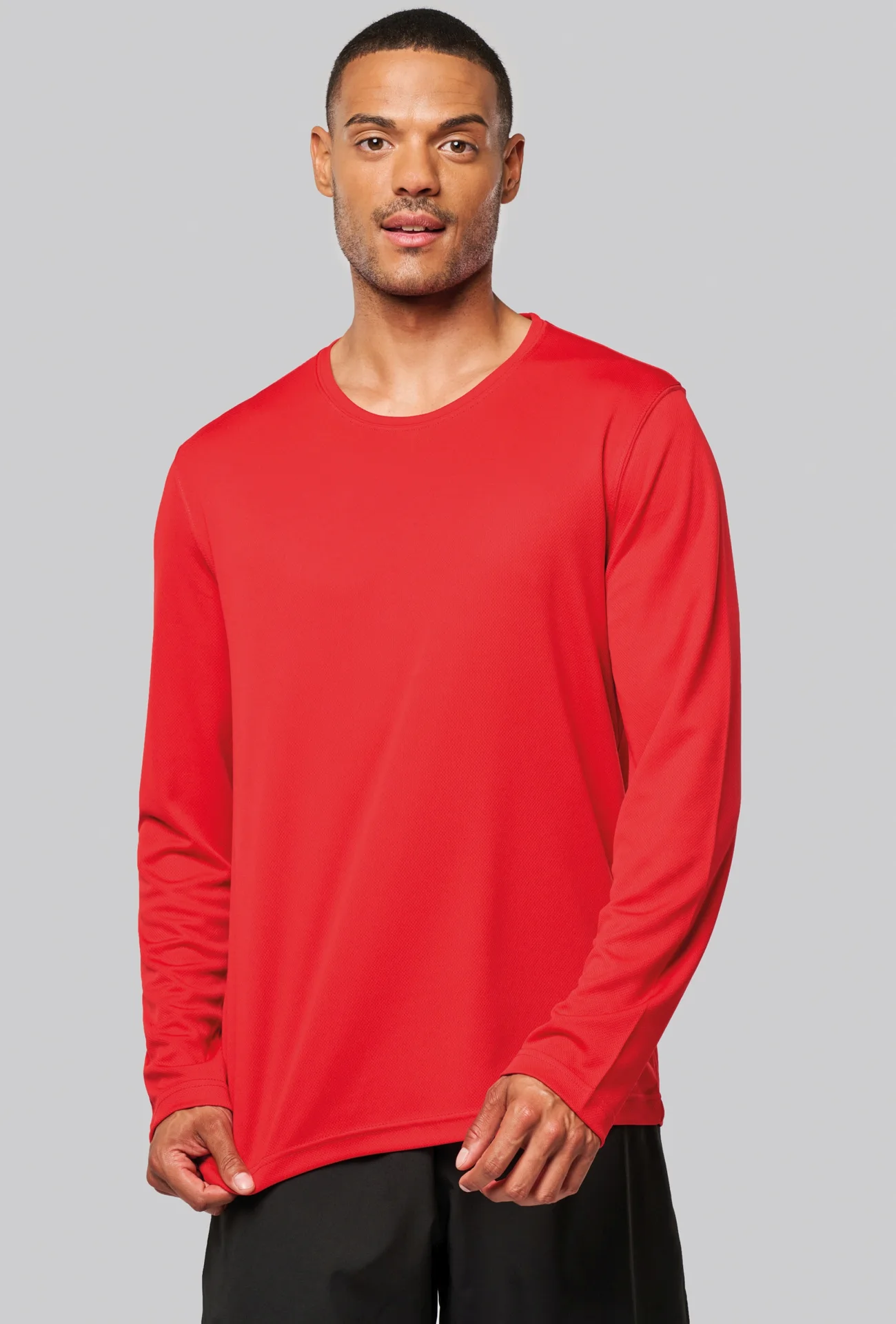 kariban-PA443-sport-shirt-langarm-model-1 Kariban Sport Shirt langarm