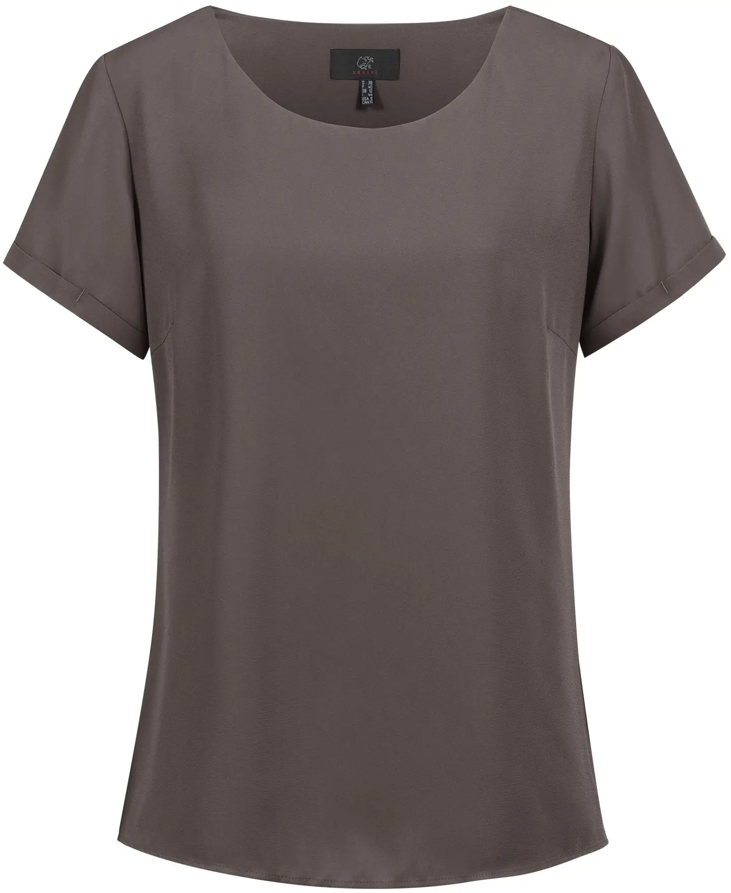 greiff-6577-chiffon-bluse-14-rf_1446_taupe-front-2 GREIFF Chiffon-Bluse kurzarm Regular Fit