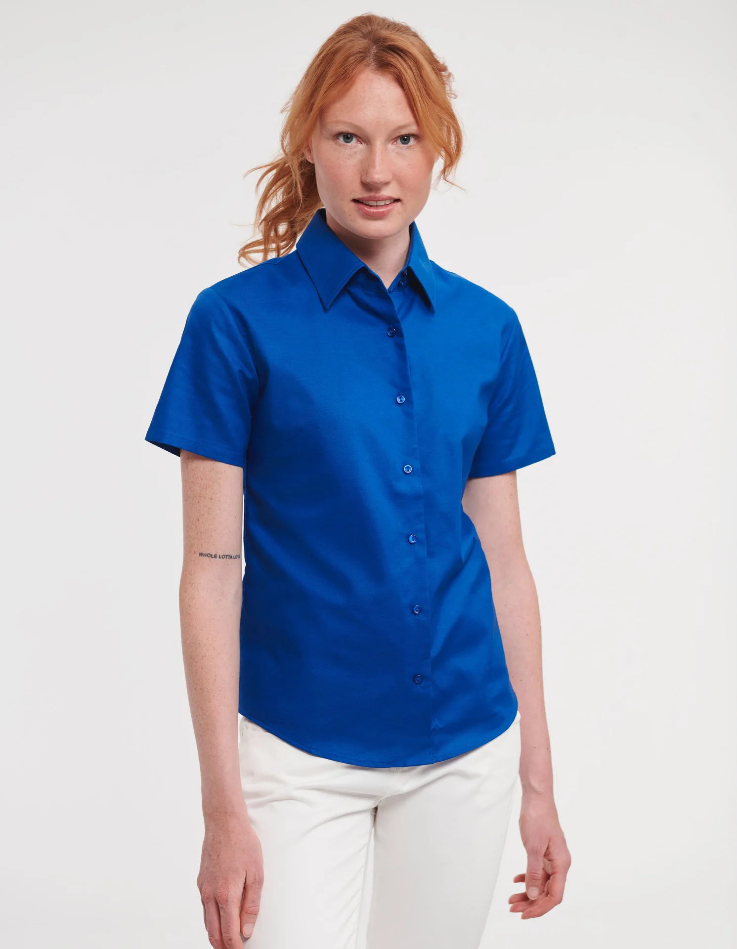 Russell Ladies Short Sleeve Easy Care Oxford Shirt