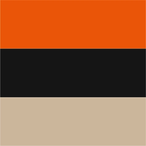 orange/black/sand