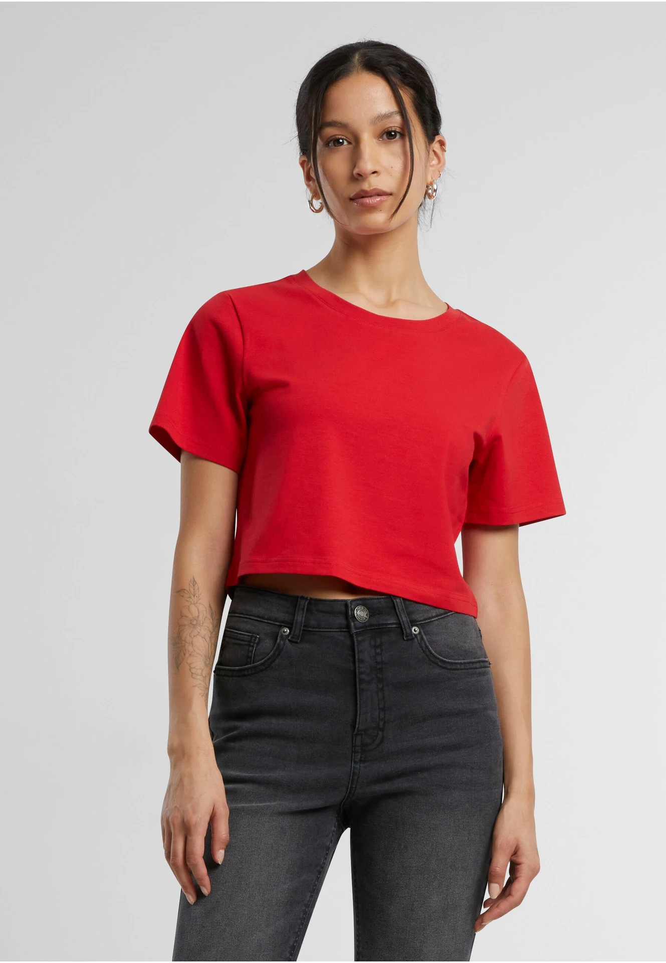 Build Your Brand Ladies Cropped Tee