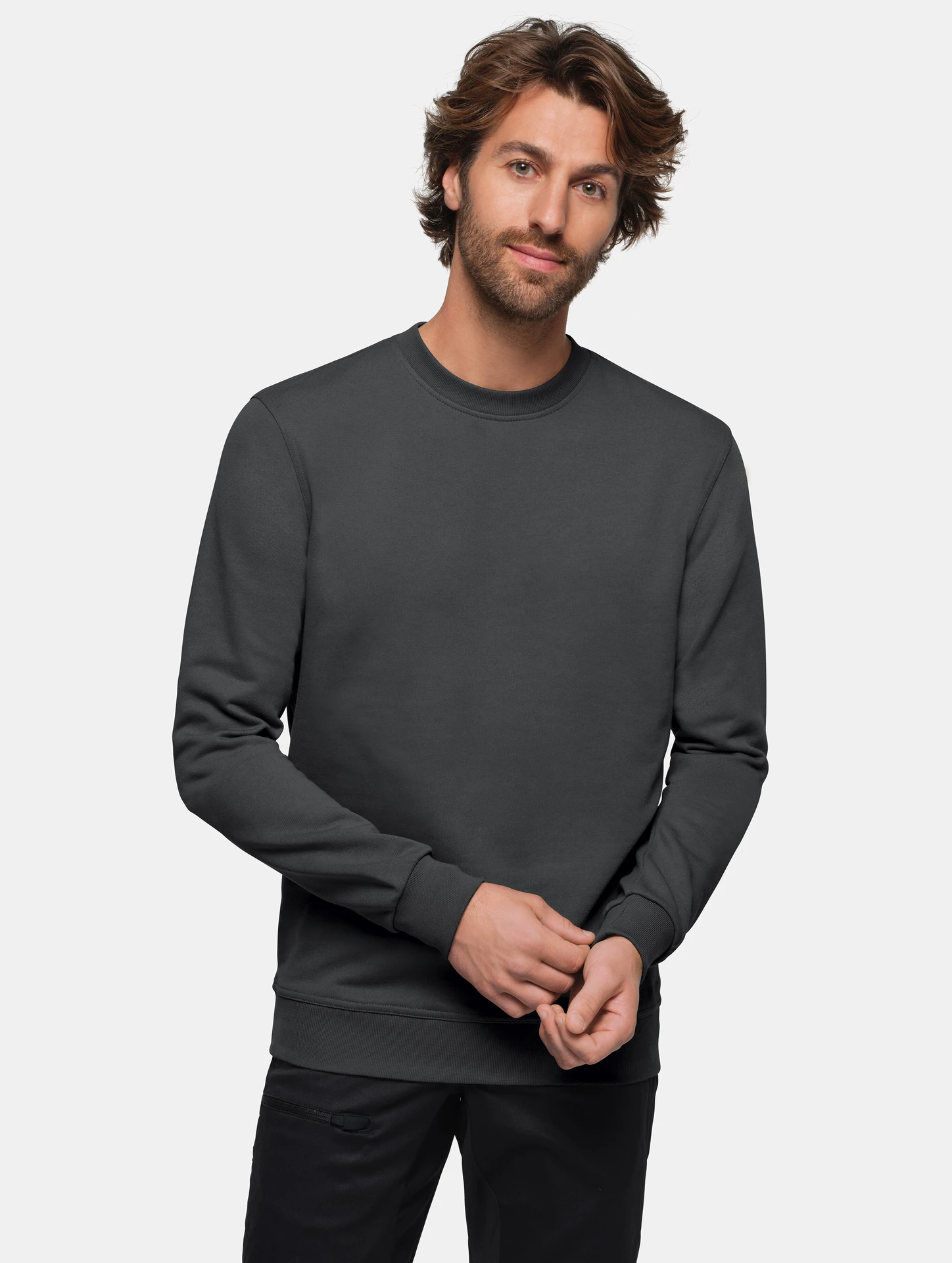 hakro-475-sweatshirt-mikralinar-karbongrau-model-0 HAKRO Sweatshirt 475 Mikralinar®