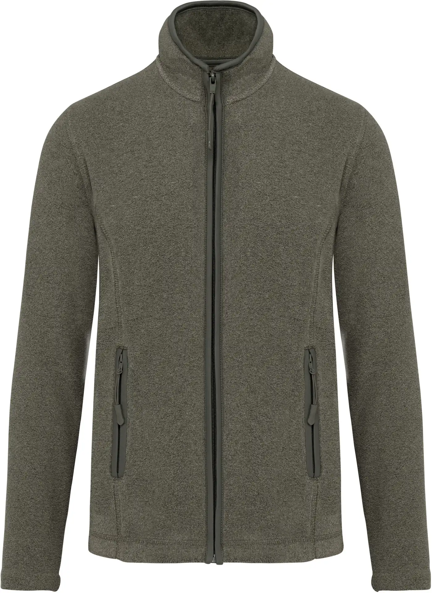 kariban-K907-damen-microfleece-jacke-maureen-greenmarbleheather-front-3 Kariban Damen Fleece Jacke "Maureen"