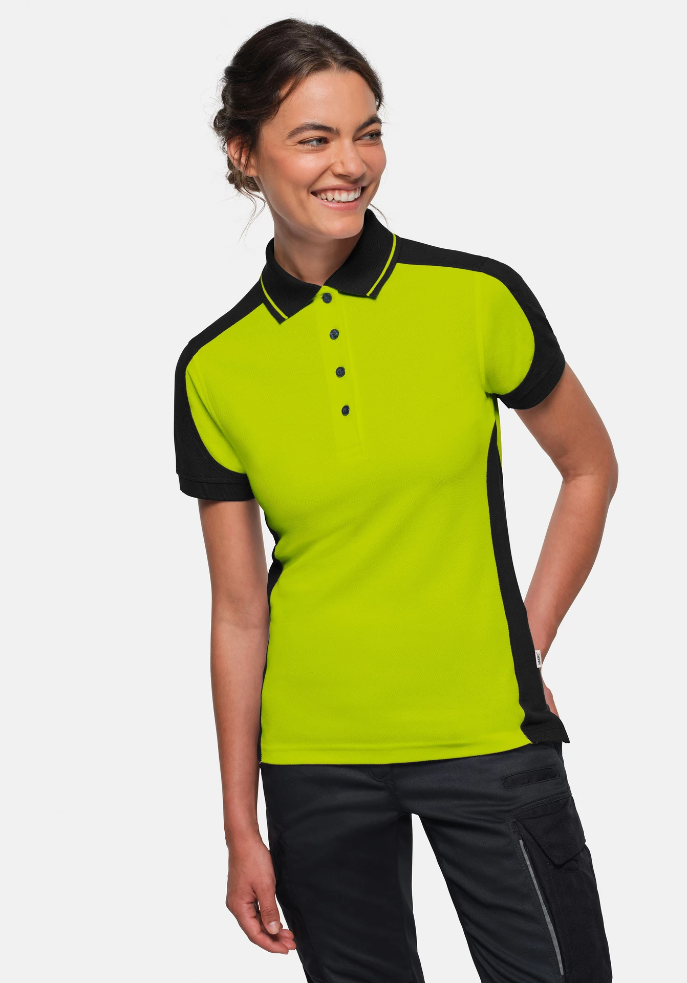 HAKRO Damen Poloshirt 339 Contrast MIKRALINAR® ECO