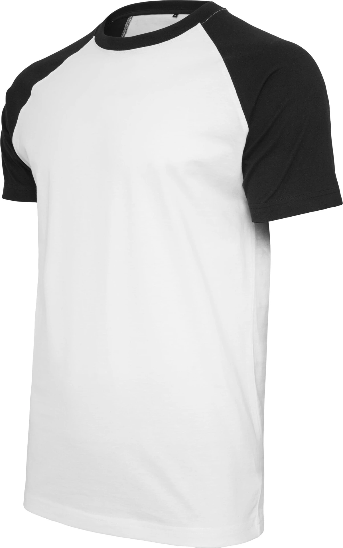 BYB-BY007-raglan-contrast-t-shirt-white-black-left-5 Build Your Brand Raglan Contrast Tee