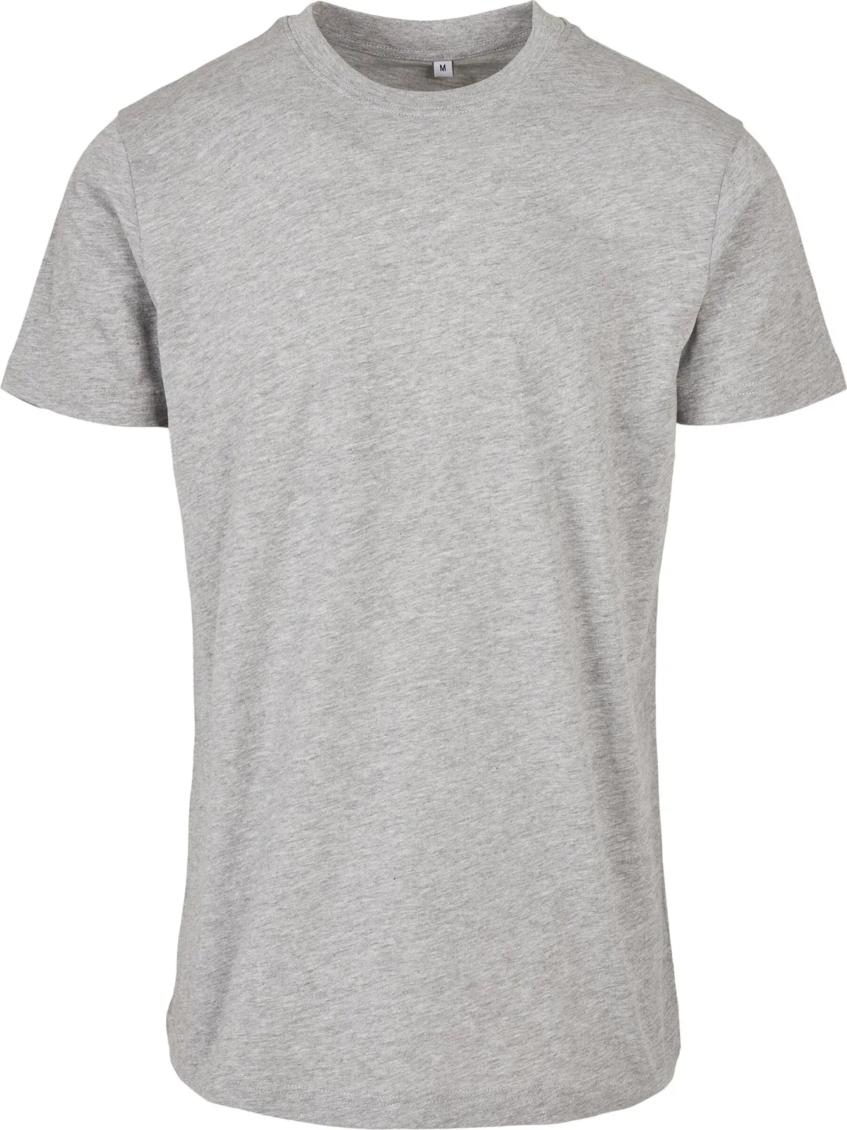 BYB-BB010-basic-round-neck-t-shirt-heathergrey-front-4 Build Your Brand Basic Round Neck T-Shirt