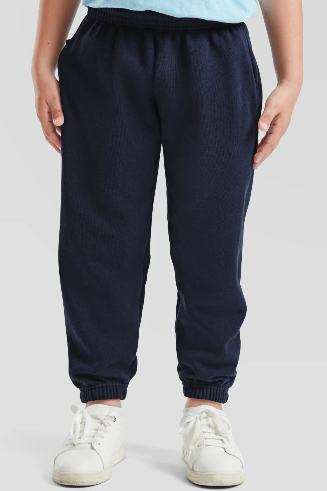 fruit-of-the-loom-64-051-0-kids-classic-elasticated-cuff-jog-pants-navy-model-0 F.O.L. Classic Elasticated Cuff Jog Pants Kids