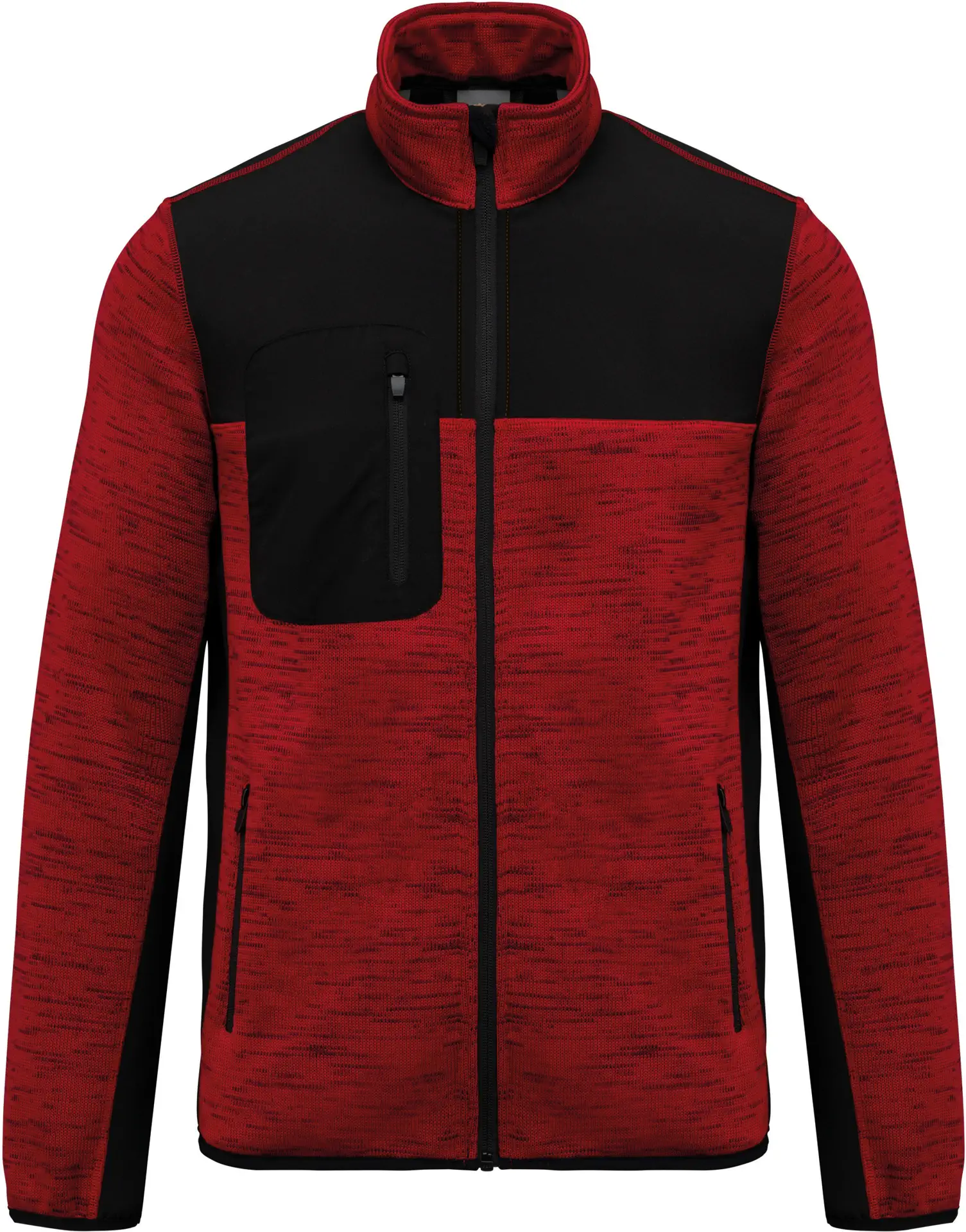 red melange/black