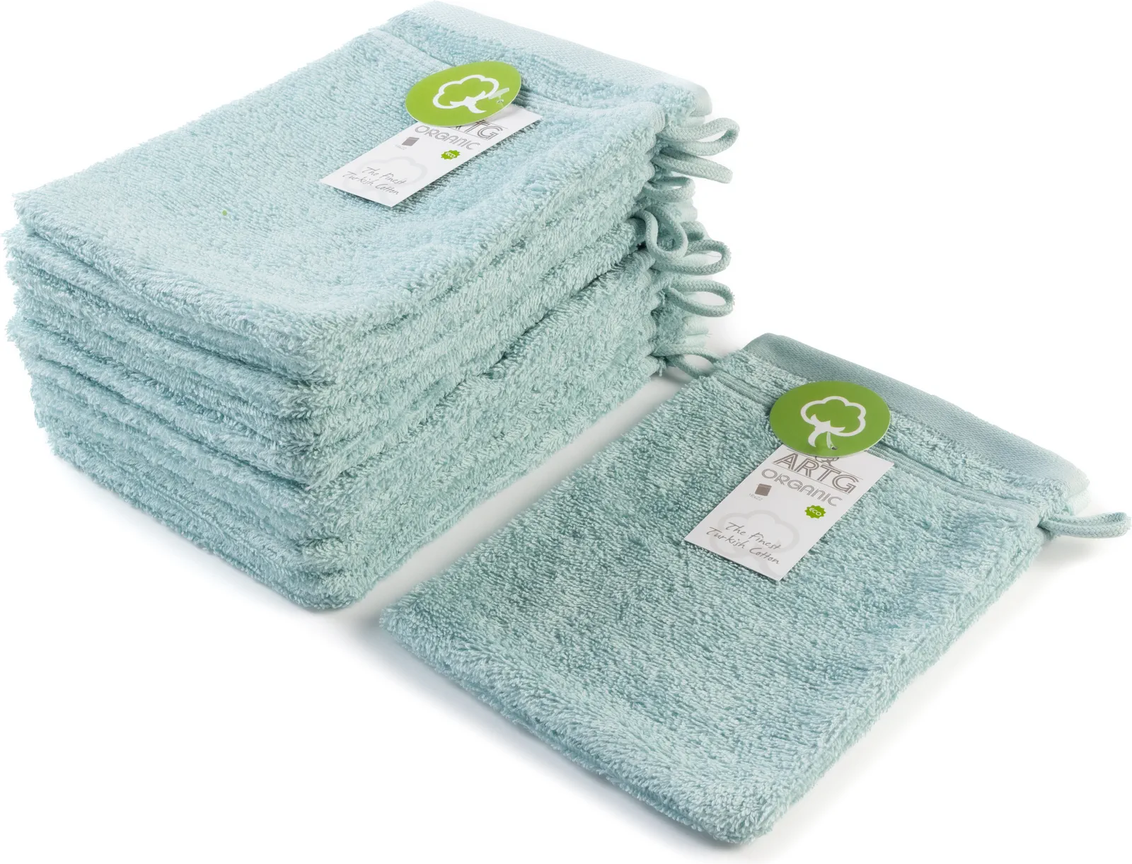 artg-ar501-organic-washing-glove-green-front-1 ARTG Organic Washing Glove