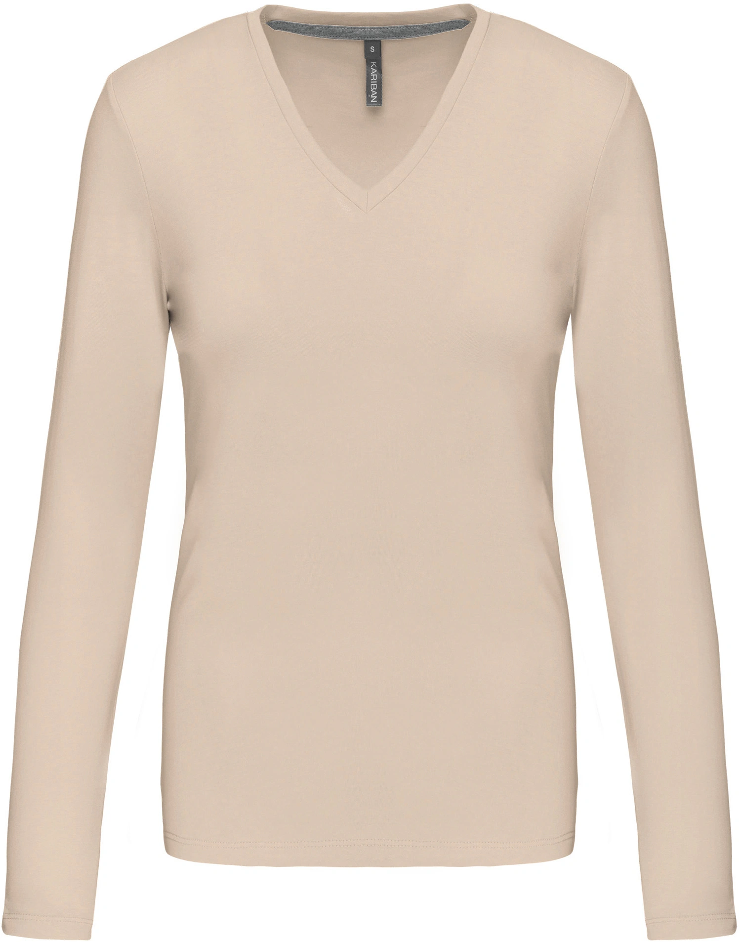 Kariban Damen V-Neck T-Shirt langarm