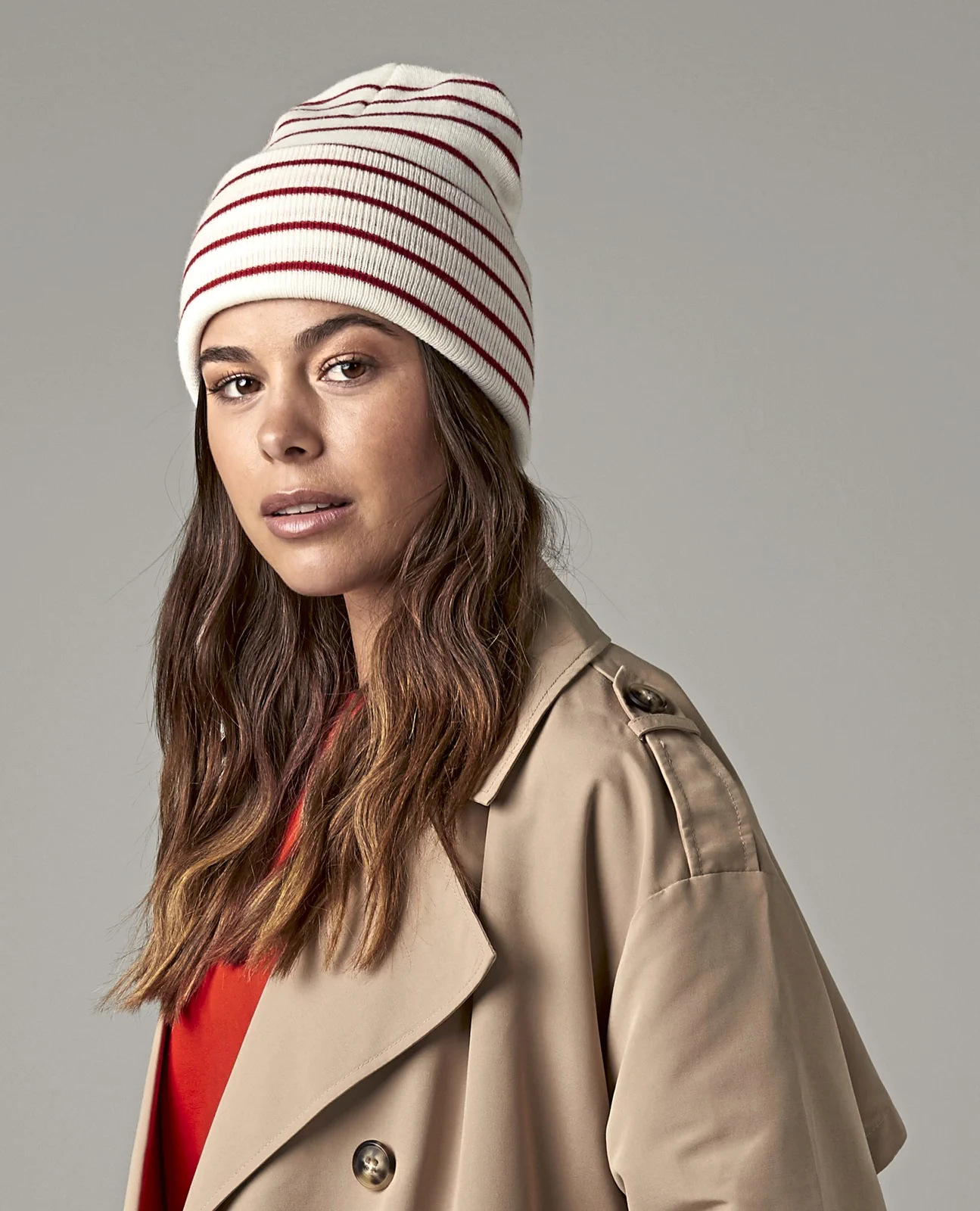 Beechfield Original Deep Cuffed Striped Beanie