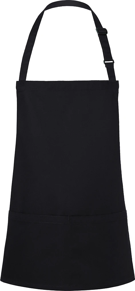 karlowsky-bls6-kurze-latzschuerze-basic-mit-schnalle-und-tasche-black-front-3 KARLOWSKY kurze Latzschürze Basic mit Schnalle und Tasche