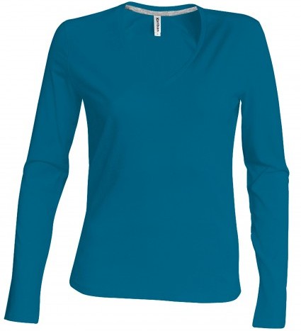 Kariban Damen V-Neck T-Shirt langarm