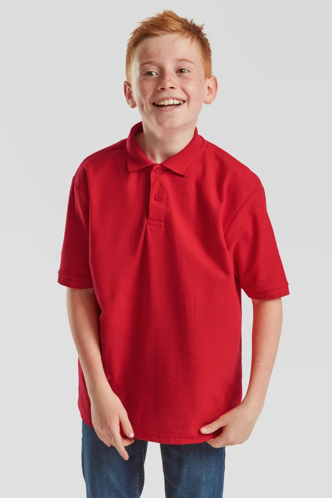 fruit-of-the-loom-63-417-0-kids-65-35-poloshirt-red-model-0 F.O.L. 65/35 Polo Kids