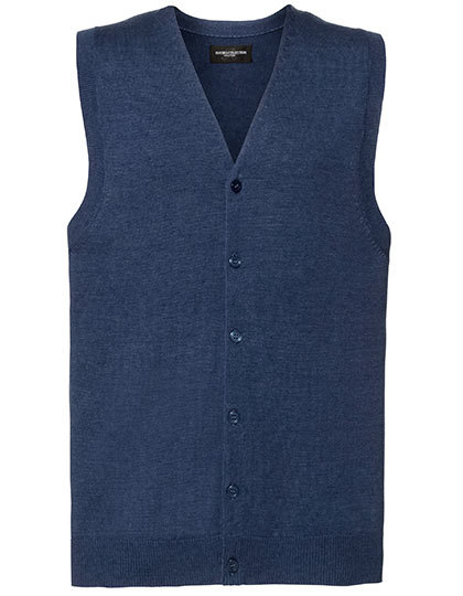 Russell Men's V-Neck Sleeveless Knitted Cardigan Russell Men's V-Neck Sleeveless Knitted Cardigan