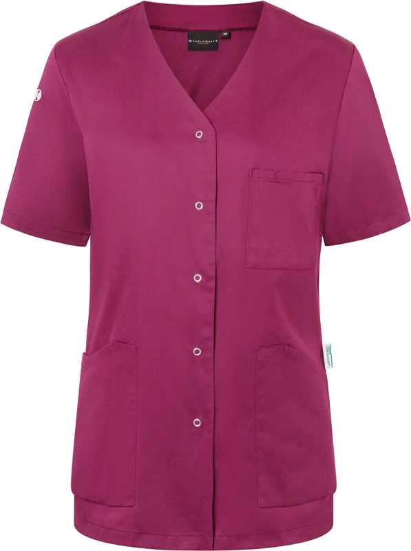 karlowsky-ks63-kurzarm-damenkasack-essential-fuchsia-front-3 KARLOWSKY Kurzarm Damenkasack Essential