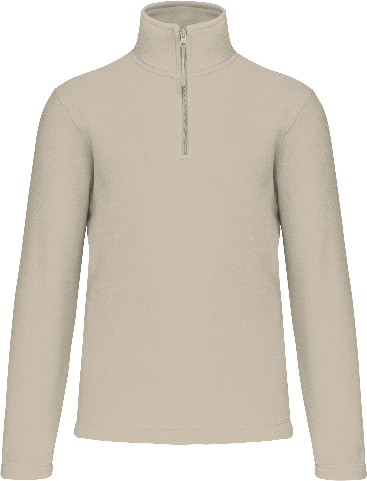 kariban-K912-microfleece-pullover-mit-viertel-zip-enzo-beige-front-3 Kariban Microfleece Pullover mit 1/4 Zip "Enzo"