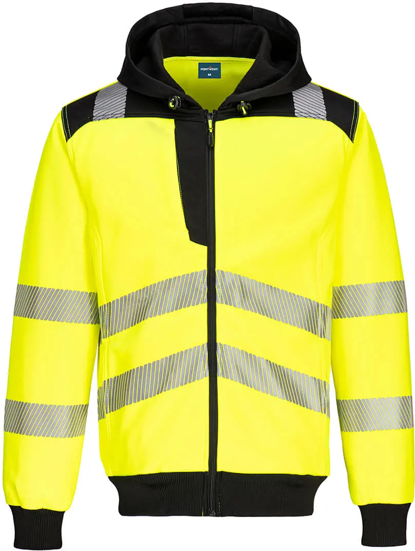PORTWEST PW327 Warnschutz Kapuzenjacke mit Reißverschluss
