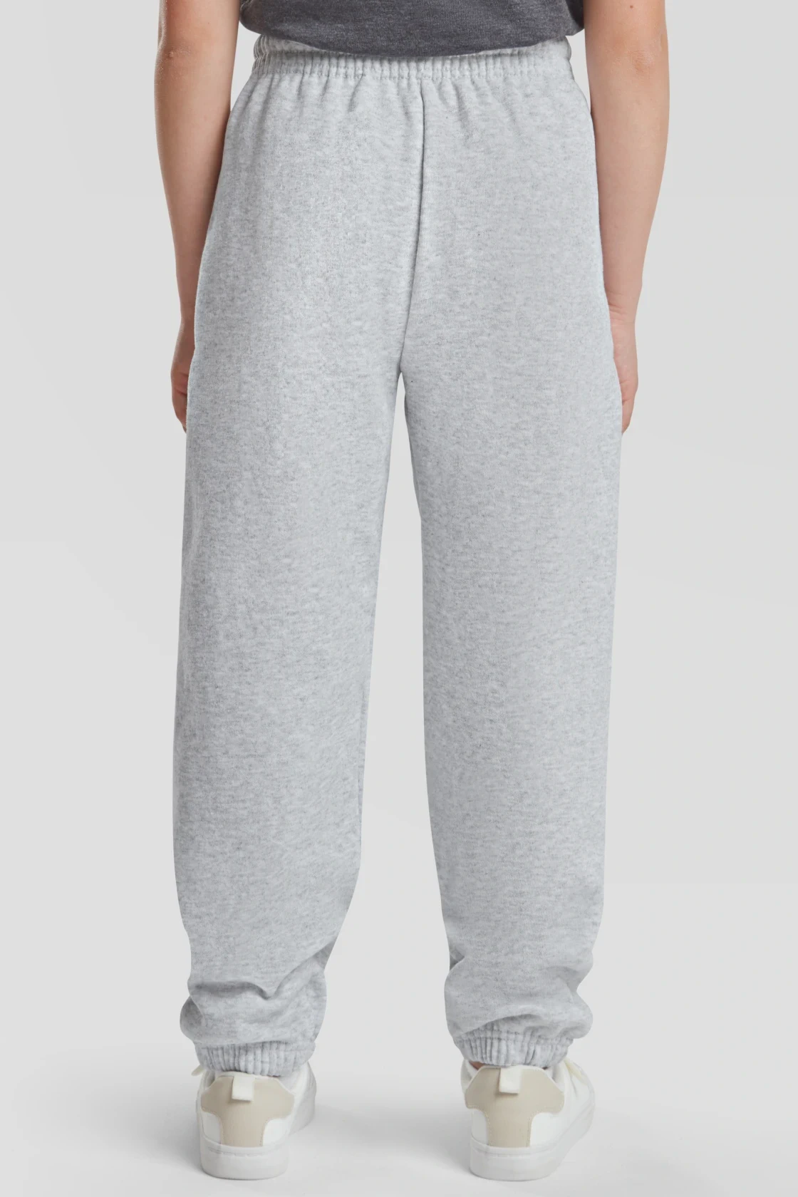 fruit-of-the-loom-64-051-0-kids-classic-elasticated-cuff-jog-pants-heathergrey-model-2 F.O.L. Classic Elasticated Cuff Jog Pants Kids