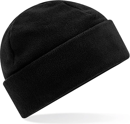 beechfield-b243r-recycled-fleece-cuffed-beanie-black-front-1 Beechfield Recycled Fleece Cuffed Beanie